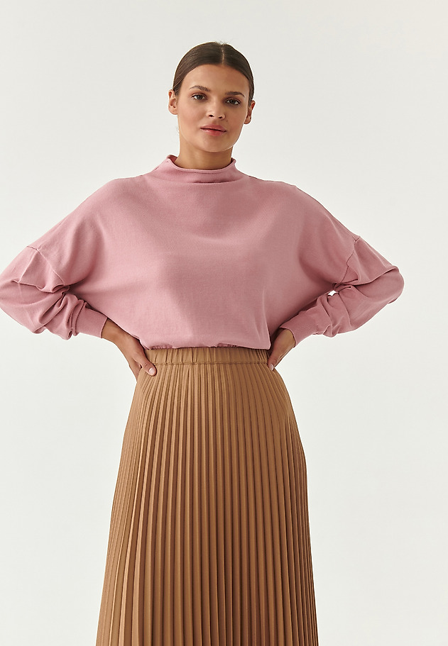 LADIES' OVERSIZED PULLOVER WITH MOCK TURTLENECK NAVI LADIES' OVERSIZED PULLOVER WITH MOCK TURTLENECK NAVI PINK 3
