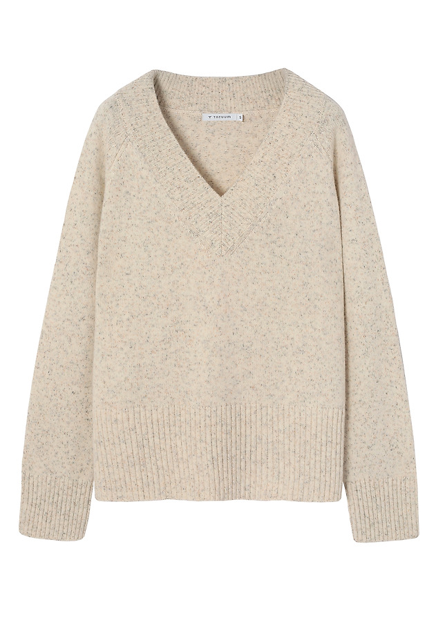 WOOL JUMPER WITH SLITS - INOLA WOOL JUMPER WITH SLITS - INOLA BEŽ 6