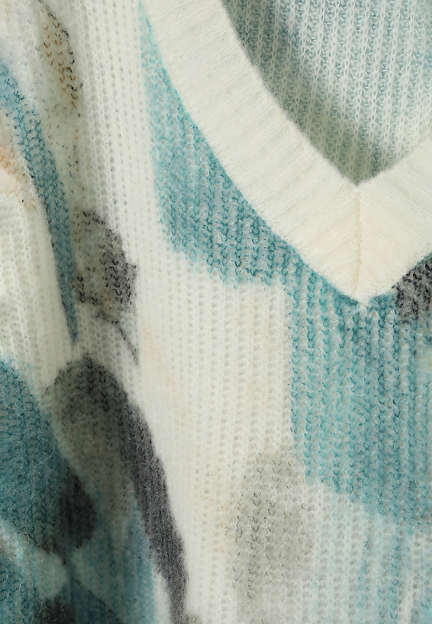 LADIES' SWEATER WITH ABSTRACT PRINT- STACY LADIES' SWEATER WITH ABSTRACT PRINT- STACY MULTIKOLOR 9