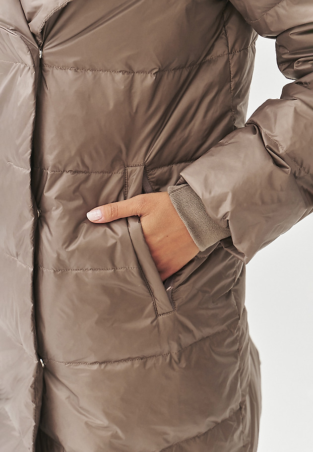 LADIES' PUFF JACKET WITH HOOD - DAGMARIA LADIES' PUFF JACKET WITH HOOD - DAGMARIA BEŻOWY 6