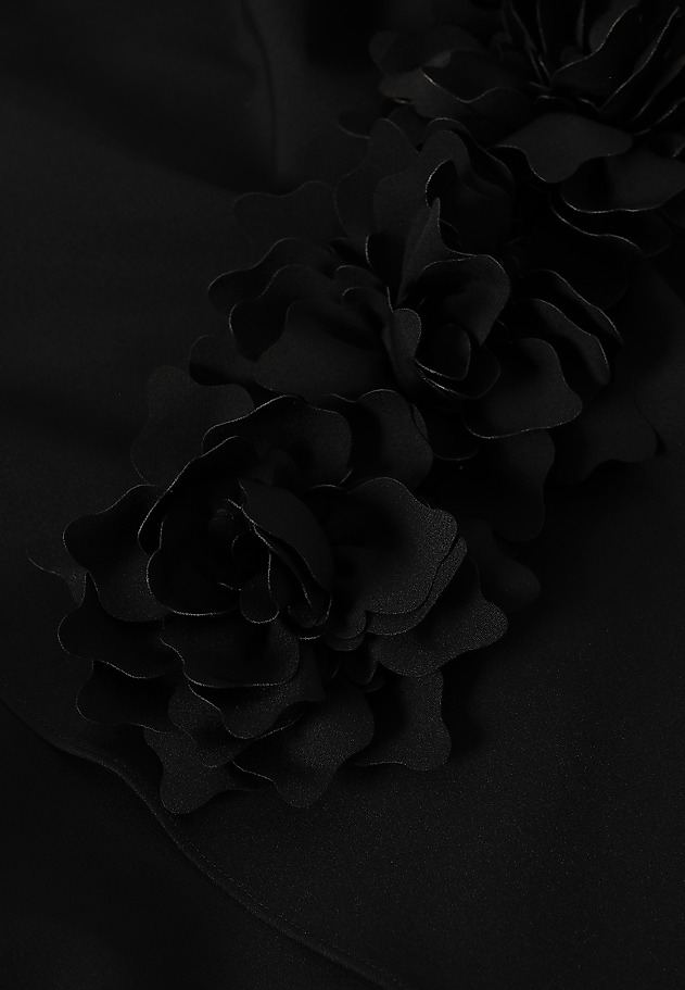 ASYMMETRICAL DRESS WITH DECORATIVE STRAP - KONTESI ASYMMETRICAL DRESS WITH DECORATIVE STRAP - KONTESI BLACK 10