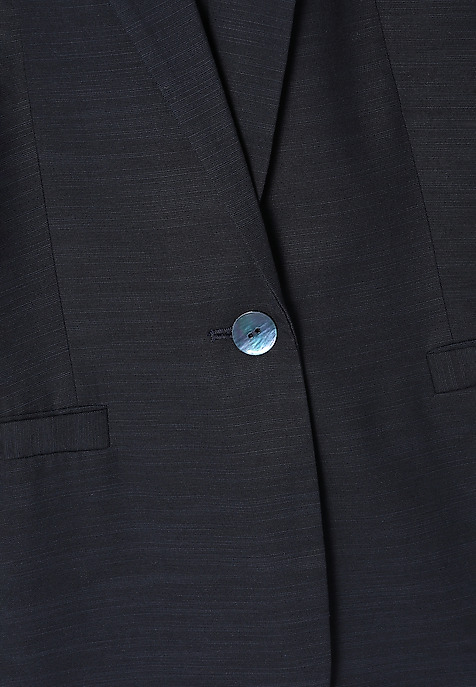 TKANINOWY ŻAKIET JEDNORZĘDOWY Z PODSZEWKĄ - AMALFINA GRANATOWY 2