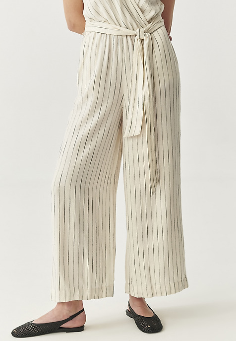 KOPERTOWY KOMBINEZON W PASKI - KOREKI ECRU 2