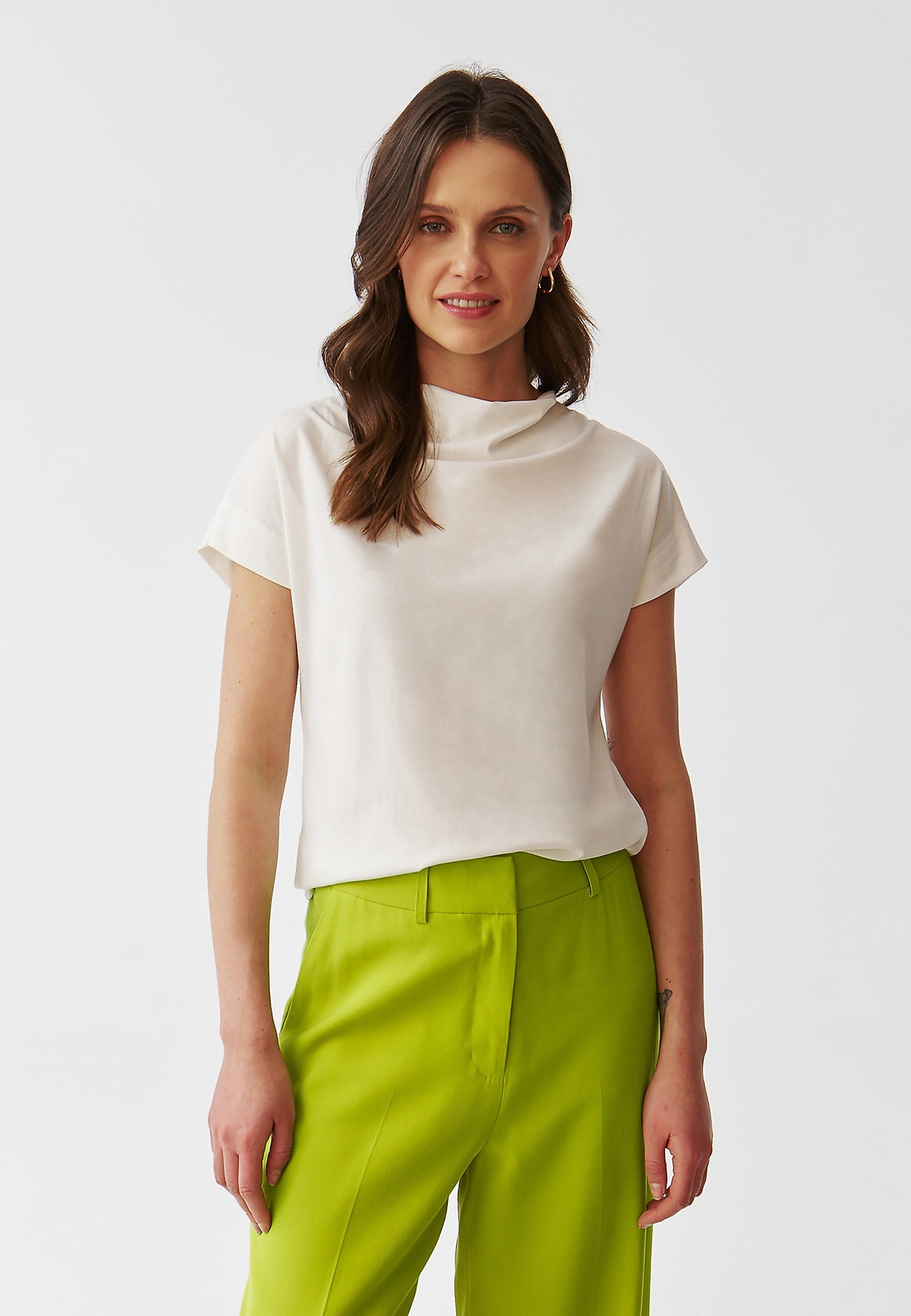 LADIES’ BLOUSE WITH WATER NECKLINE - HAIDIKA LADIES’ BLOUSE WITH WATER NECKLINE - HAIDIKA ECRU 96370