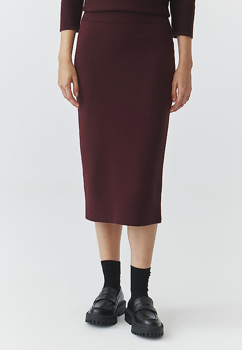 PENCIL SKIRT MADE OF YARN — GEMETA PURPLE 2