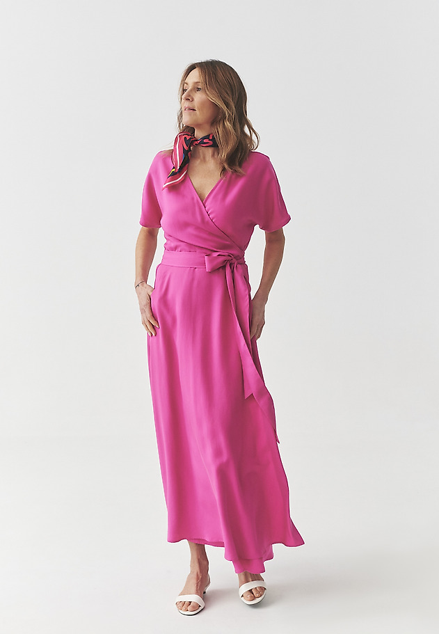 LYOCELL ENVELOPE DRESS - ZERWINA LYOCELL ENVELOPE DRESS - ZERWINA RÓŻOWY 2