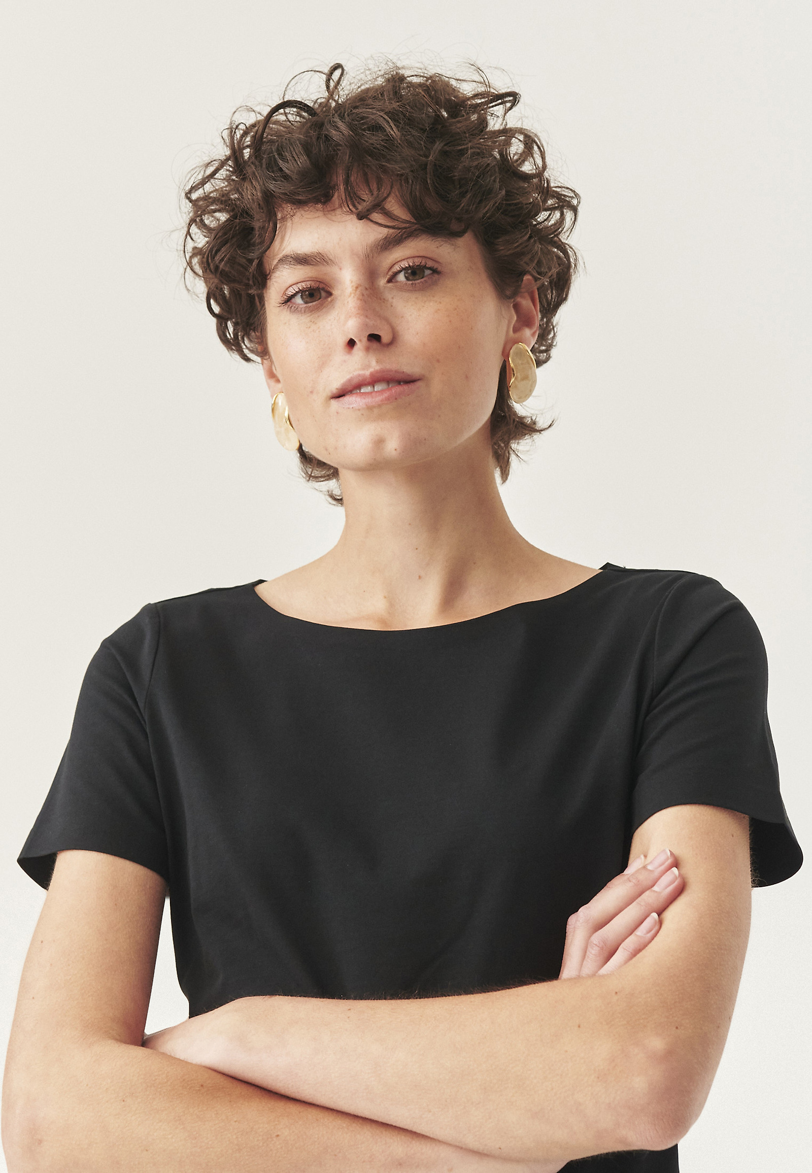 BLUZĂ DIN BUMBAC ADAPTATĂ - MIKAJA BLUZĂ DIN BUMBAC ADAPTATĂ - MIKAJA NEGRU 113525