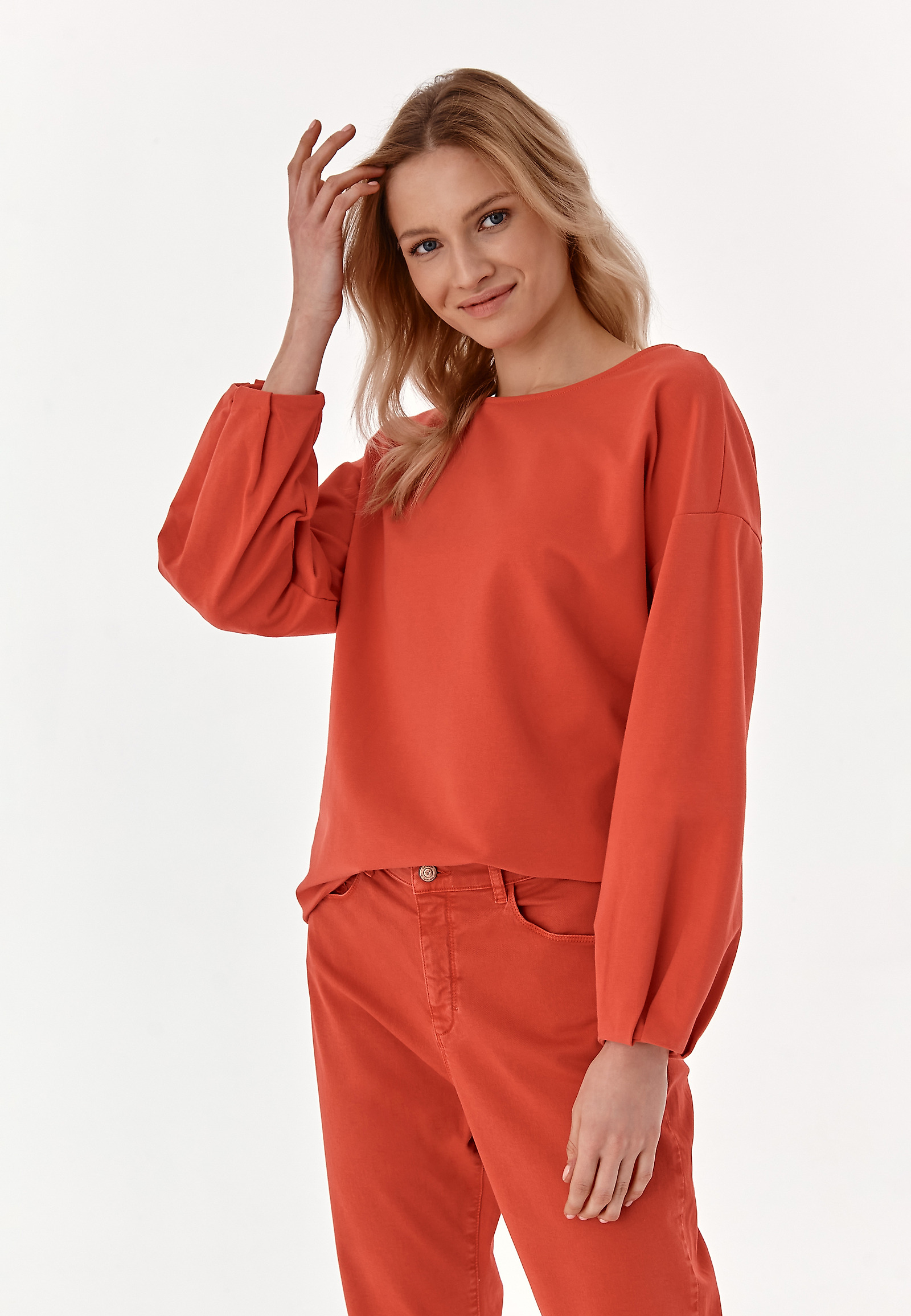 LADIES' PUFFED SLEEVE SWEATSHIRT SUBMISA LADIES' PUFFED SLEEVE SWEATSHIRT SUBMISA RED 77604