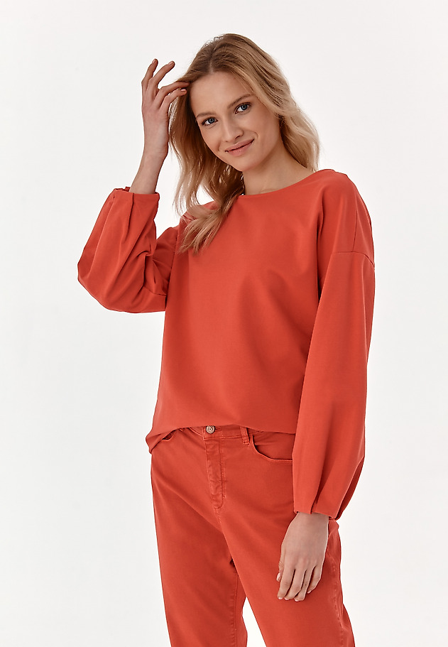 LADIES' PUFFED SLEEVE SWEATSHIRT SUBMISA LADIES' PUFFED SLEEVE SWEATSHIRT SUBMISA RED 3