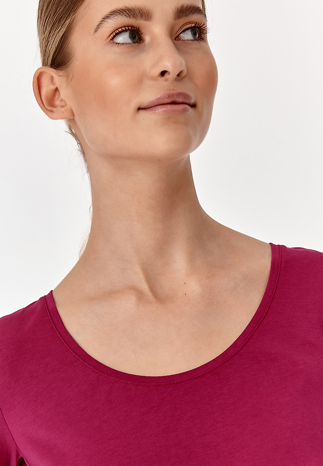 LADIES' KNITTED T-SHIRT AMO LADIES' KNITTED T-SHIRT AMO PINK 3