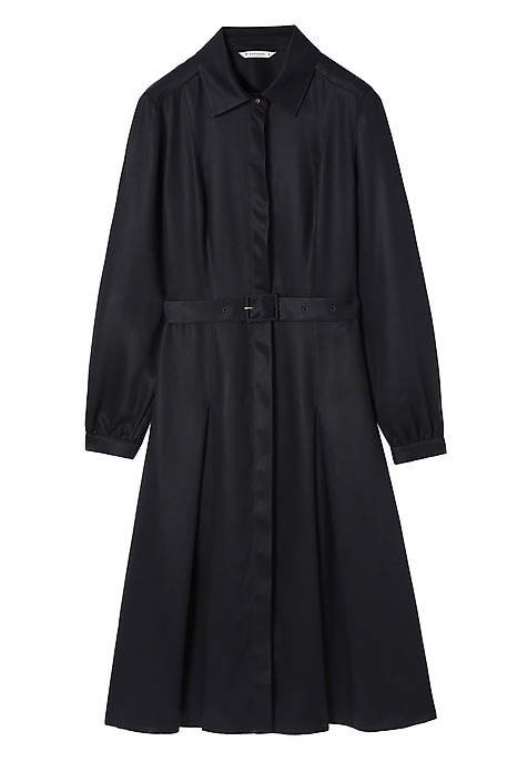 LYOCELL SHIRT DRESS - MACELLE NAVY BLUE 2