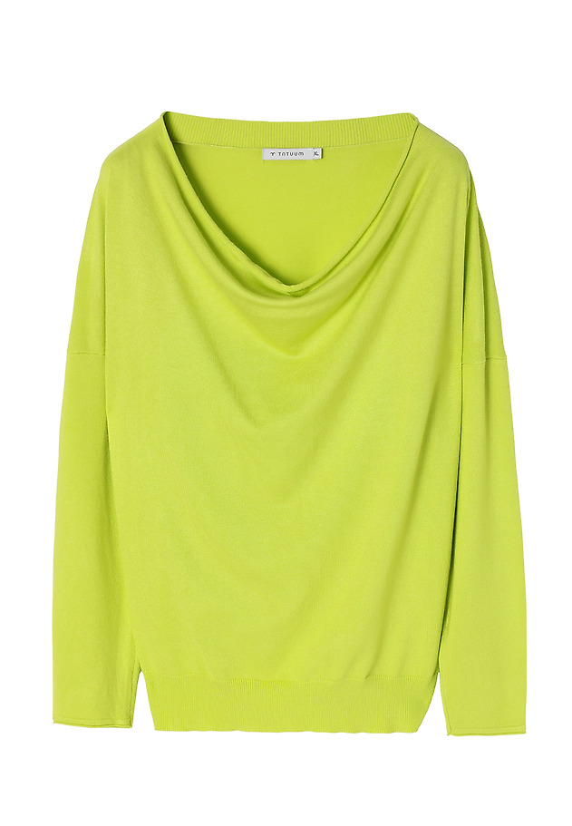 LADIES’ SWEATER WITH WATER NECKLINE - LIVO LADIES’ SWEATER WITH WATER NECKLINE - LIVO ZIELONY 5