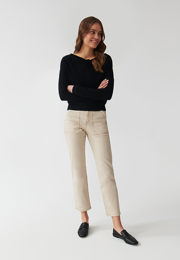 LADIES’ SWEATER WITH WATER NECKLINE - LIVO LADIES’ SWEATER WITH WATER NECKLINE - LIVO BLACK 2
