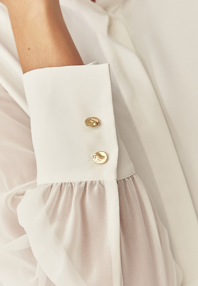 WOVEN SHIRT WITH STAND-UP COLLAR - AMANTHA WOVEN SHIRT WITH STAND-UP COLLAR - AMANTHA ECRU 6