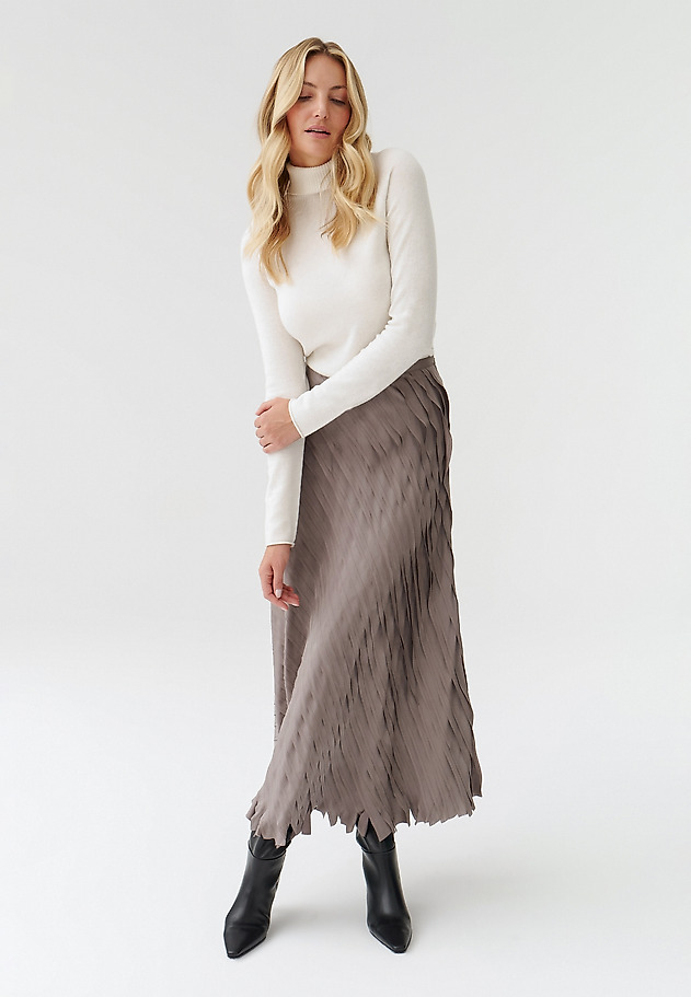 LADIES’ SKIRT WIH DECORATIVE STITCHING DAKNA LADIES’ SKIRT WIH DECORATIVE STITCHING DAKNA BRĄZOWY 2