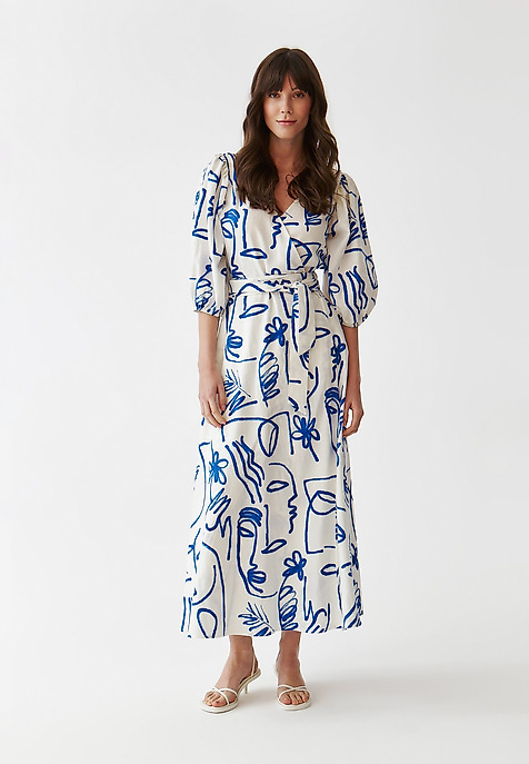 ROCHIE MAXI, PARTE PESTE PARTE, CU MODEL - POLIKA MULTICOLOR 2