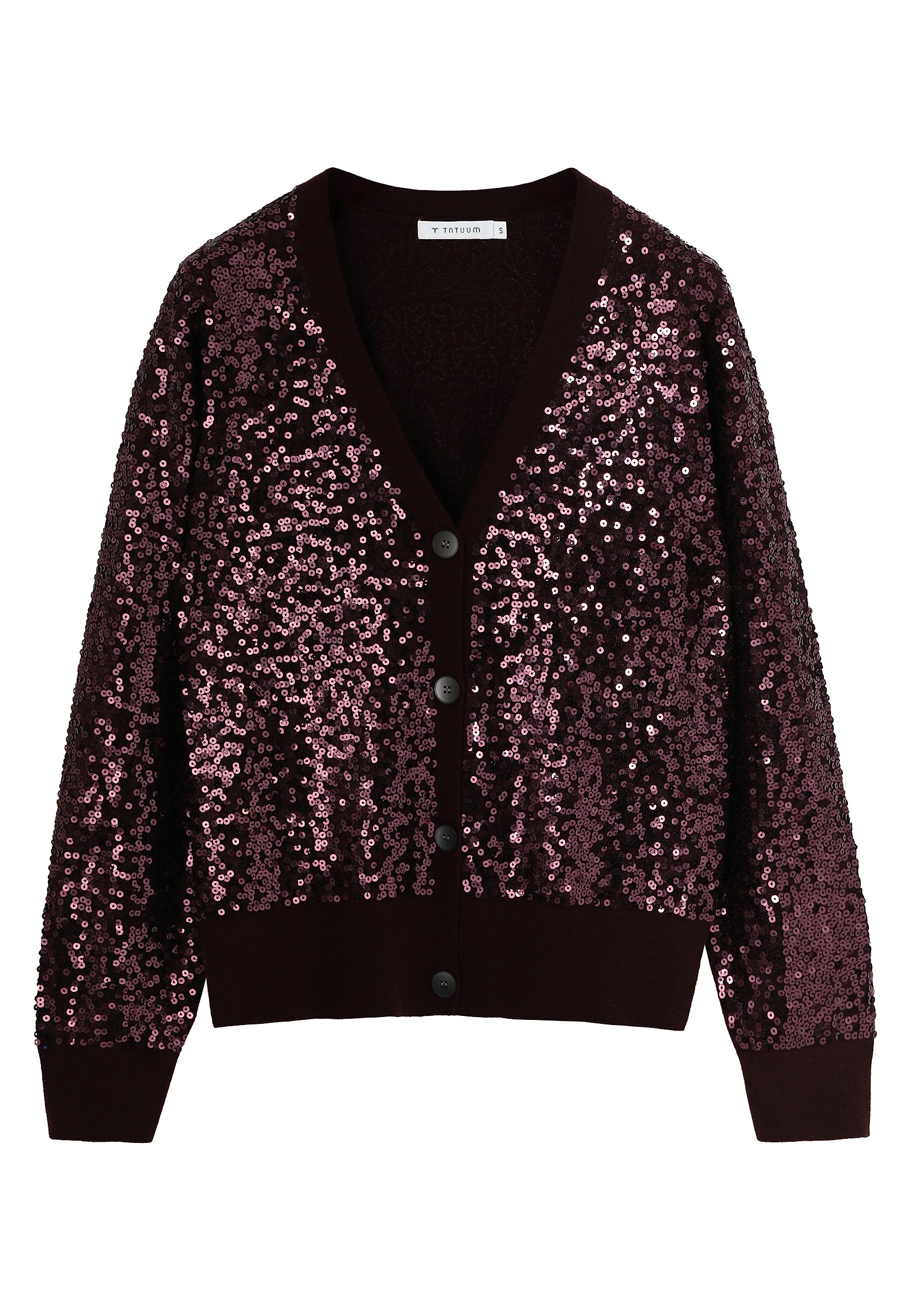 CEKINOWY KARDIGAN Z DEKOLTEM V -GLOSS CEKINOWY KARDIGAN Z DEKOLTEM V -GLOSS CZERWONY 116687