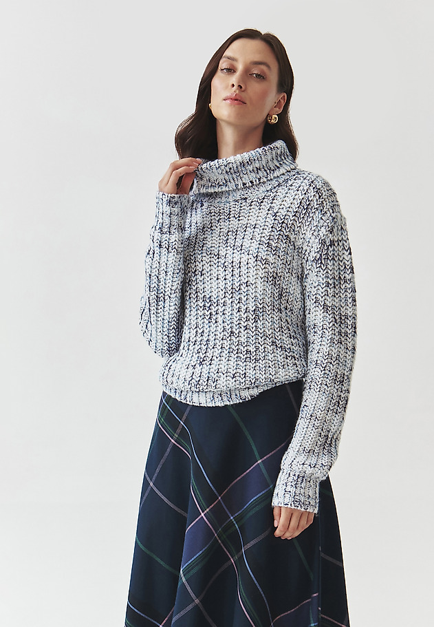 LADIES' TURTLENECK JUMPER WITH MELANGE PATTERN — SPINOLO LADIES' TURTLENECK JUMPER WITH MELANGE PATTERN — SPINOLO MULTIKOLOR 3