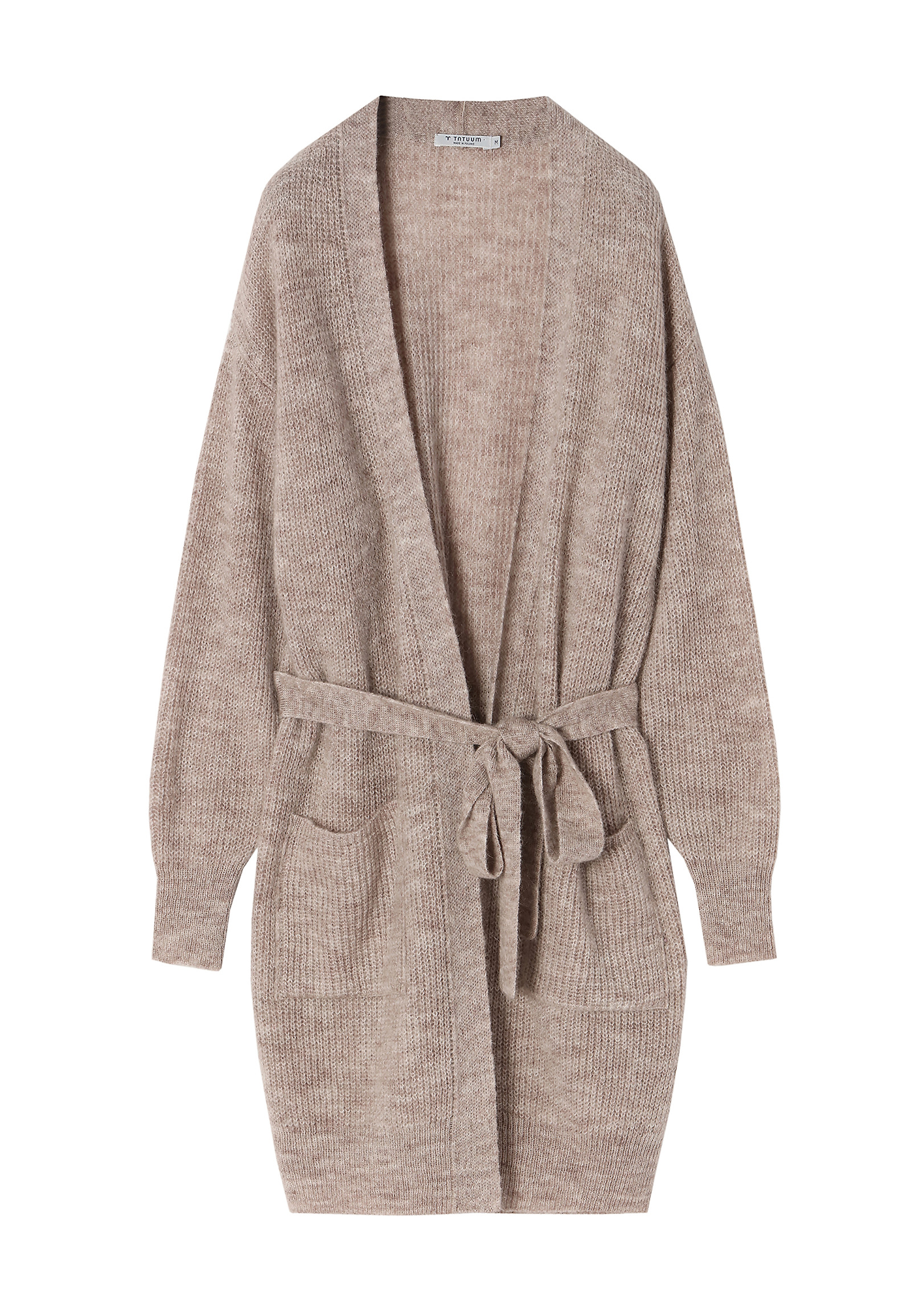 LADIES' CARDIGAN WITH A TIE AT THE WAIST KALINA LADIES' CARDIGAN WITH A TIE AT THE WAIST KALINA BEIGE 80578