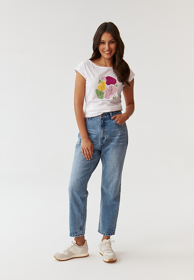 FITTED LADIES’ T-SHIRT WITH CENTRALISED PRINT - AMANDA 3 FITTED LADIES’ T-SHIRT WITH CENTRALISED PRINT - AMANDA 3 WHITE 2