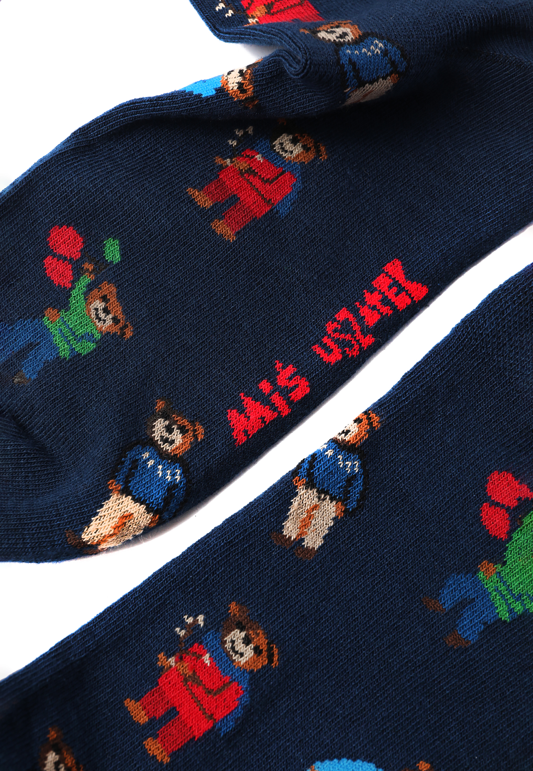 PÁNSKÉ BAVLNĚNÉ PONOŽKY S MEDVÍDKEM UŠÁČKEM — MISIERETKI 6
