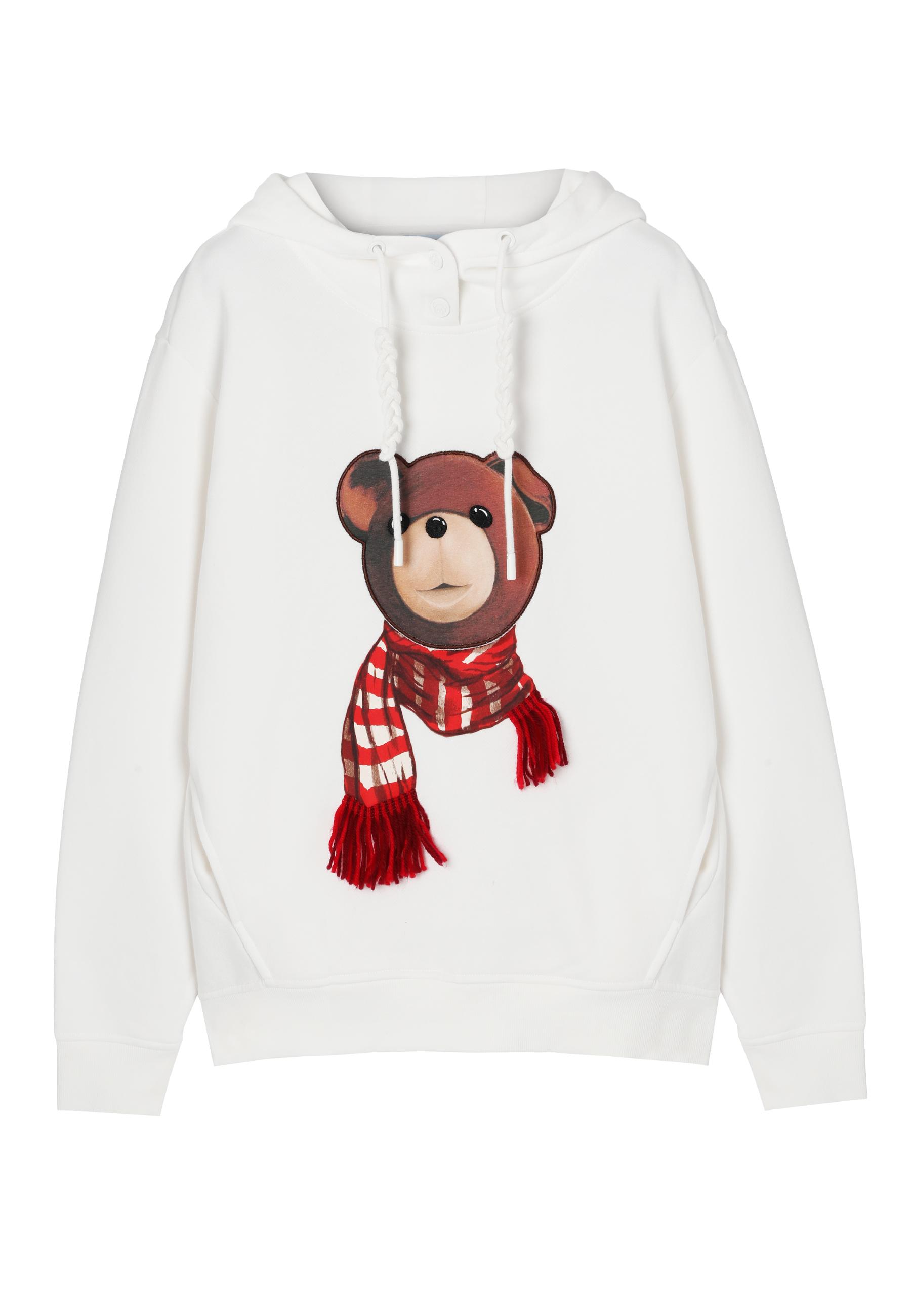 BAWEŁNIANA BLUZA Z KAPTUREM - MAORO ECRU 2