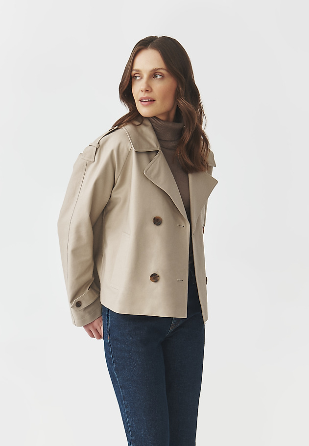 COTTON TRENCH COAT — SERKENI COTTON TRENCH COAT — SERKENI BEŻOWY 7