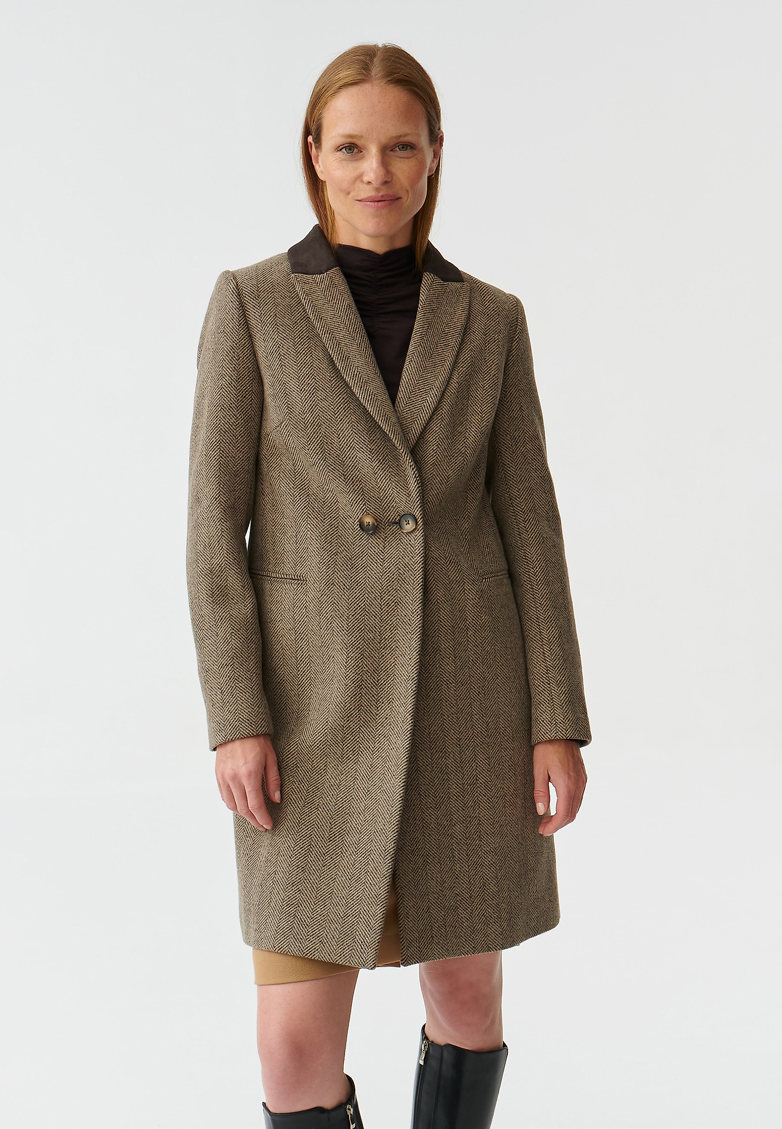 LADIES’ CLASSIC HERRINGBONE COAT SOWIA LADIES’ CLASSIC HERRINGBONE COAT SOWIA MULTICOLOR 90762