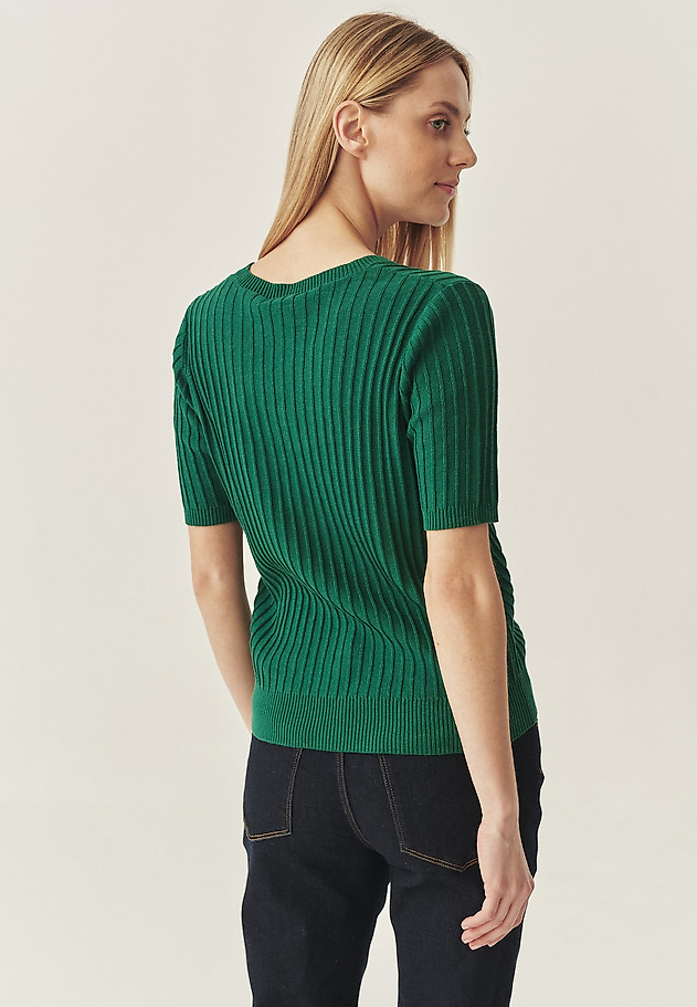 RIBBED JUMPER IN AIRY YARN - SEWILLA RIBBED JUMPER IN AIRY YARN - SEWILLA GREEN 2