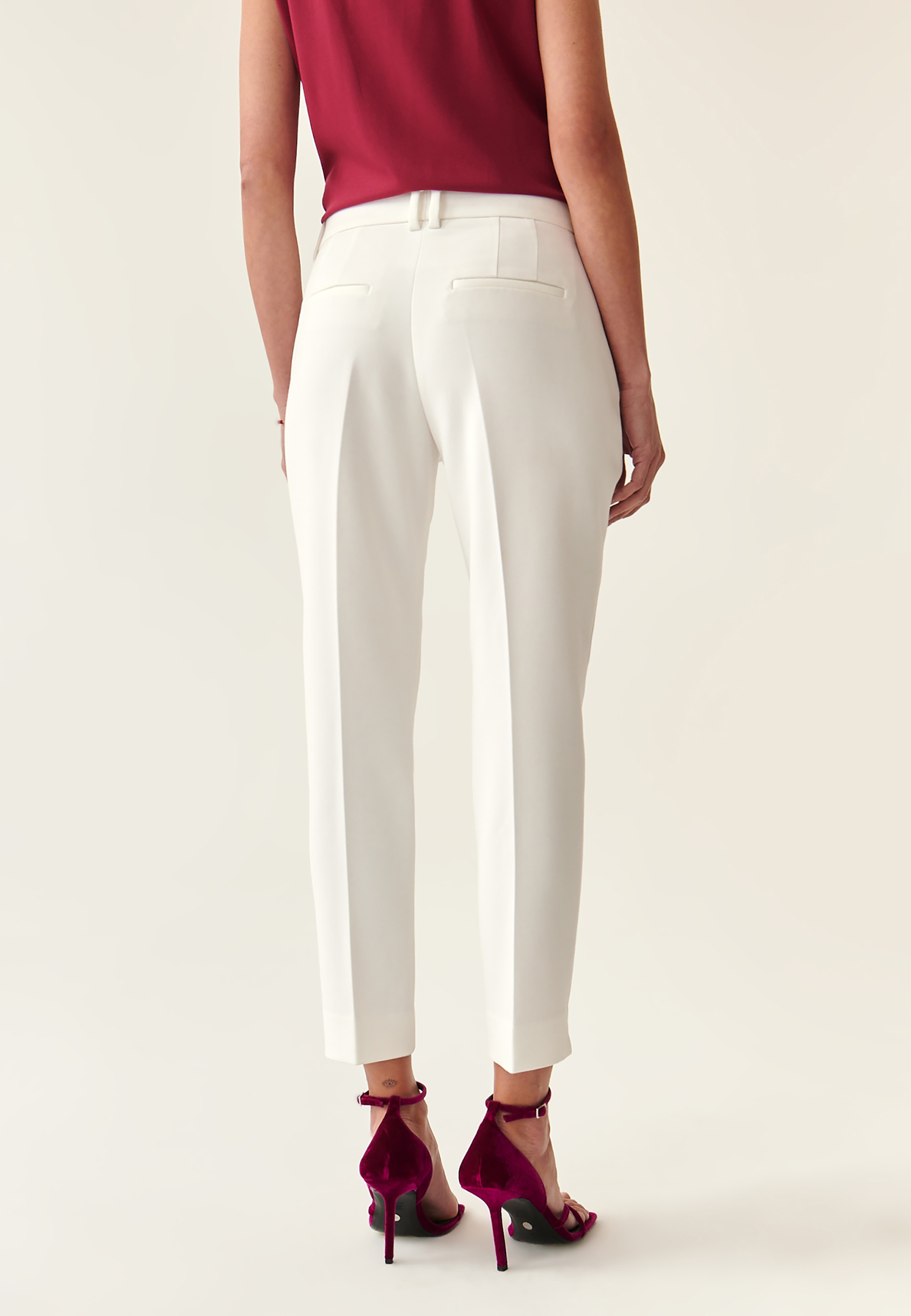 PANTALONI DE DAMĂ în KANT RIMINI ECRU 2