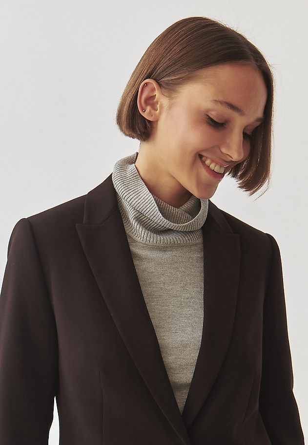 CLASSIC FABRIC BLAZER - KAREMA CLASSIC FABRIC BLAZER - KAREMA BRĄZOWY 4