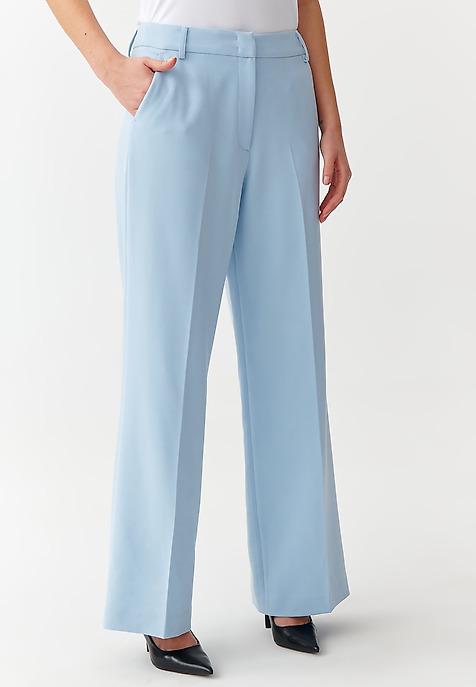 STYLISH LADIES’ WIDE LEG TROUSERS - ZARIANA 2 BLUE 2