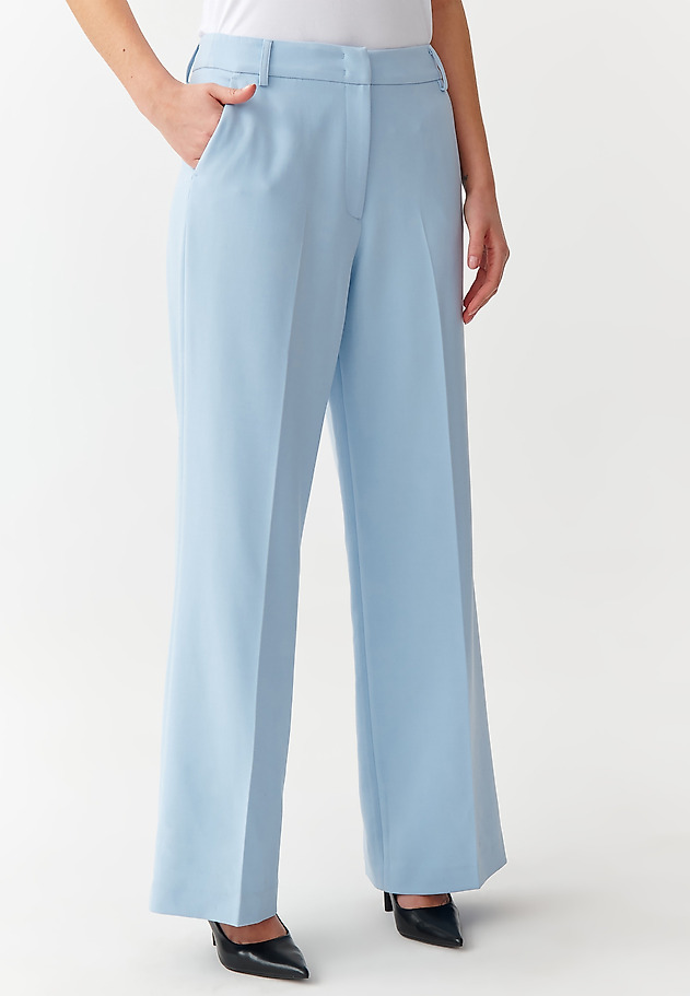 PANTALONI STILAȚI DE DAMĂ, CU CRAC LARG - ZARIANA 2 PANTALONI STILAȚI DE DAMĂ, CU CRAC LARG - ZARIANA 2 ALBASTRU 3