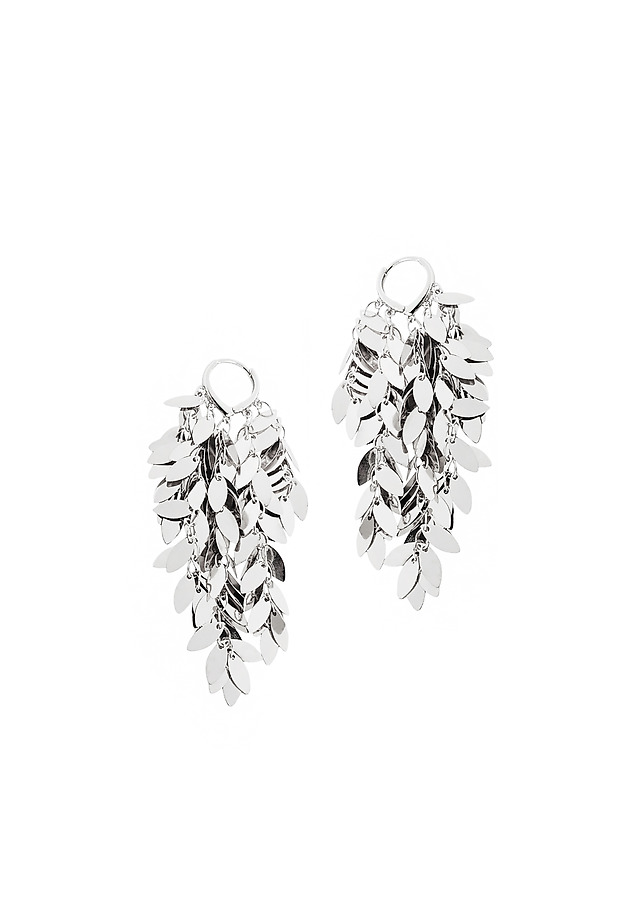 LONG EARRINGS WITH A FLORAL MOTIF — ACCELI LONG EARRINGS WITH A FLORAL MOTIF — ACCELI SREBRNY 2