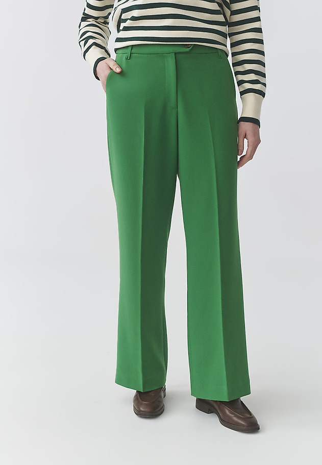 WIDE-LEG SUIT TROUSERS - ZARIANA 1 WIDE-LEG SUIT TROUSERS - ZARIANA 1 ZIELONY 3