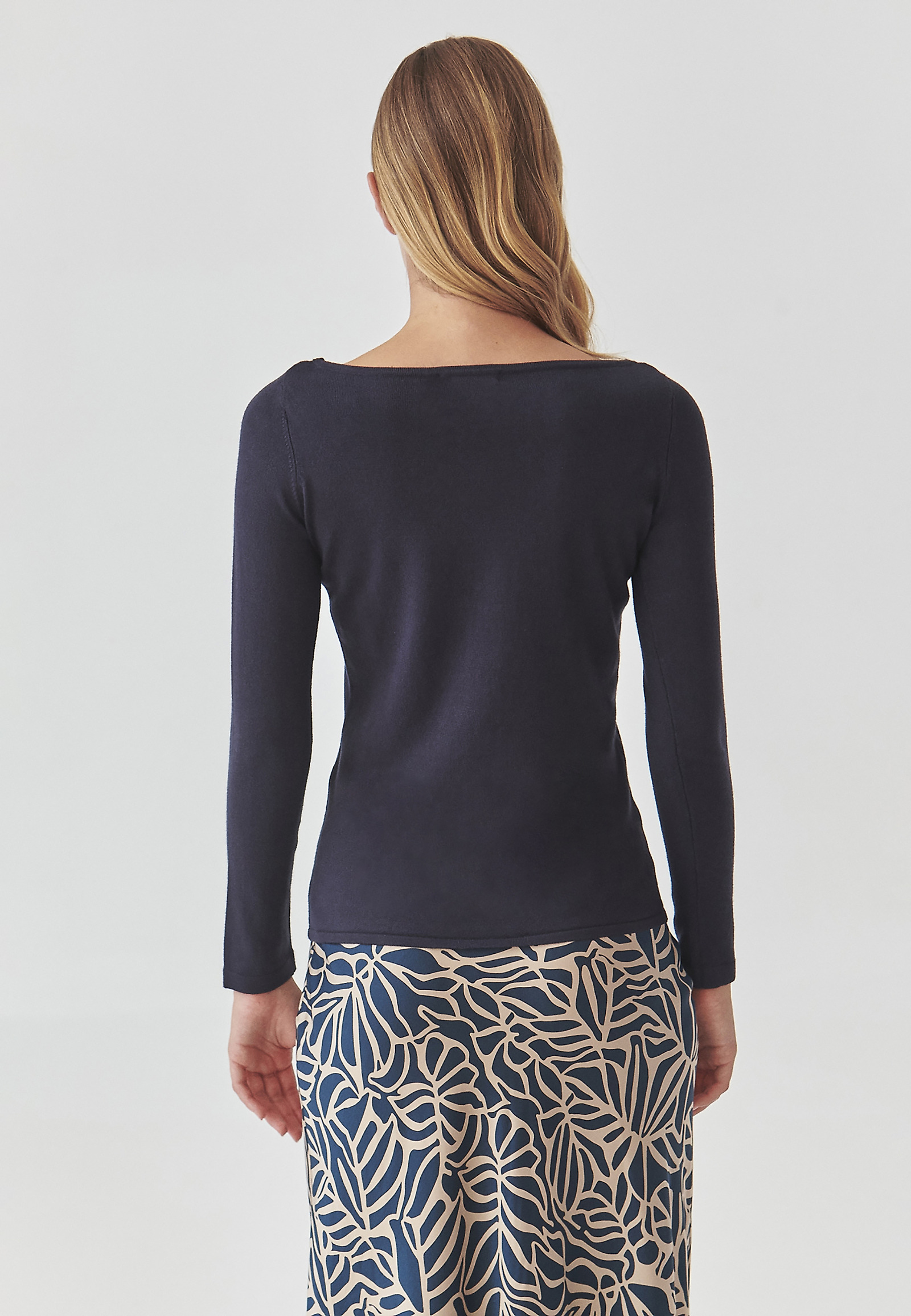 ŽENSKA BLUZA Z DOLGIMI ROKAVI - BETTY ŽENSKA BLUZA Z DOLGIMI ROKAVI - BETTY TEMNO MODRA 100001