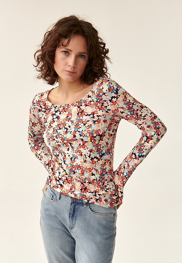 BLUZĂ TRICOTATĂ DE DAMĂ CU IMPRIMEU FLORAL ELODI BLUZĂ TRICOTATĂ DE DAMĂ CU IMPRIMEU FLORAL ELODI MULTICOLOR 3