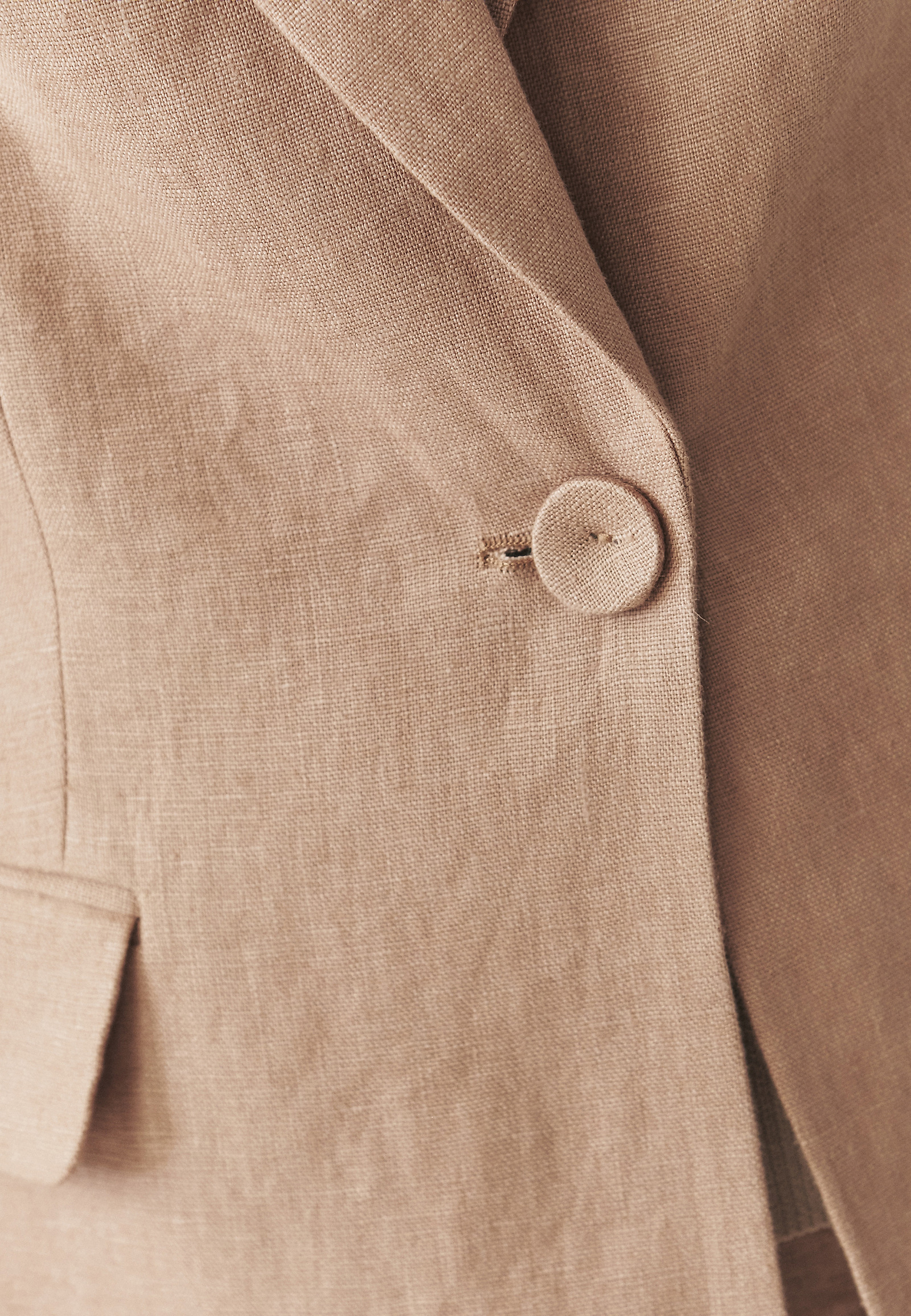 LEN FOKOZOTT BLAZER - LAMIA 3 LEN FOKOZOTT BLAZER - LAMIA 3 BÉZS 109821