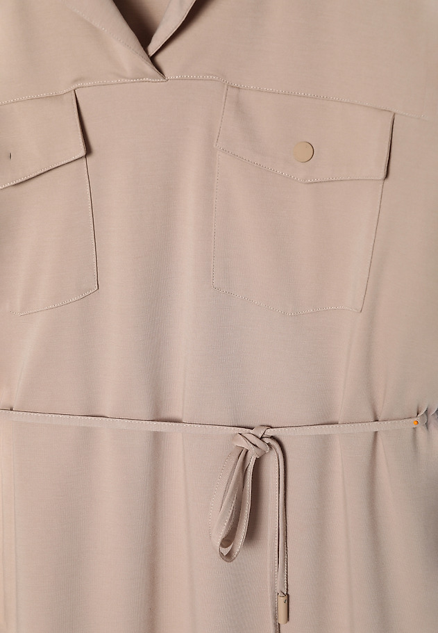 LADIES’ SHORT-SLEEVED SHIRT DRESS WITH ADDITIONAL BELT - ZOYA LADIES’ SHORT-SLEEVED SHIRT DRESS WITH ADDITIONAL BELT - ZOYA BEŻOWY 8