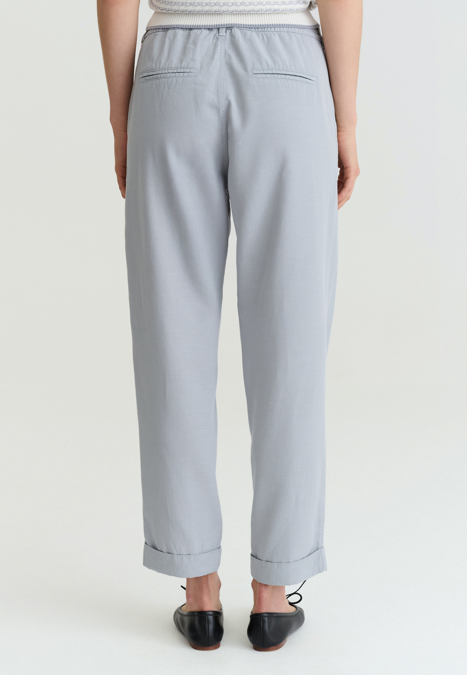WOVEN TROUSERS WITH LYOCELL - SEREMIO 1