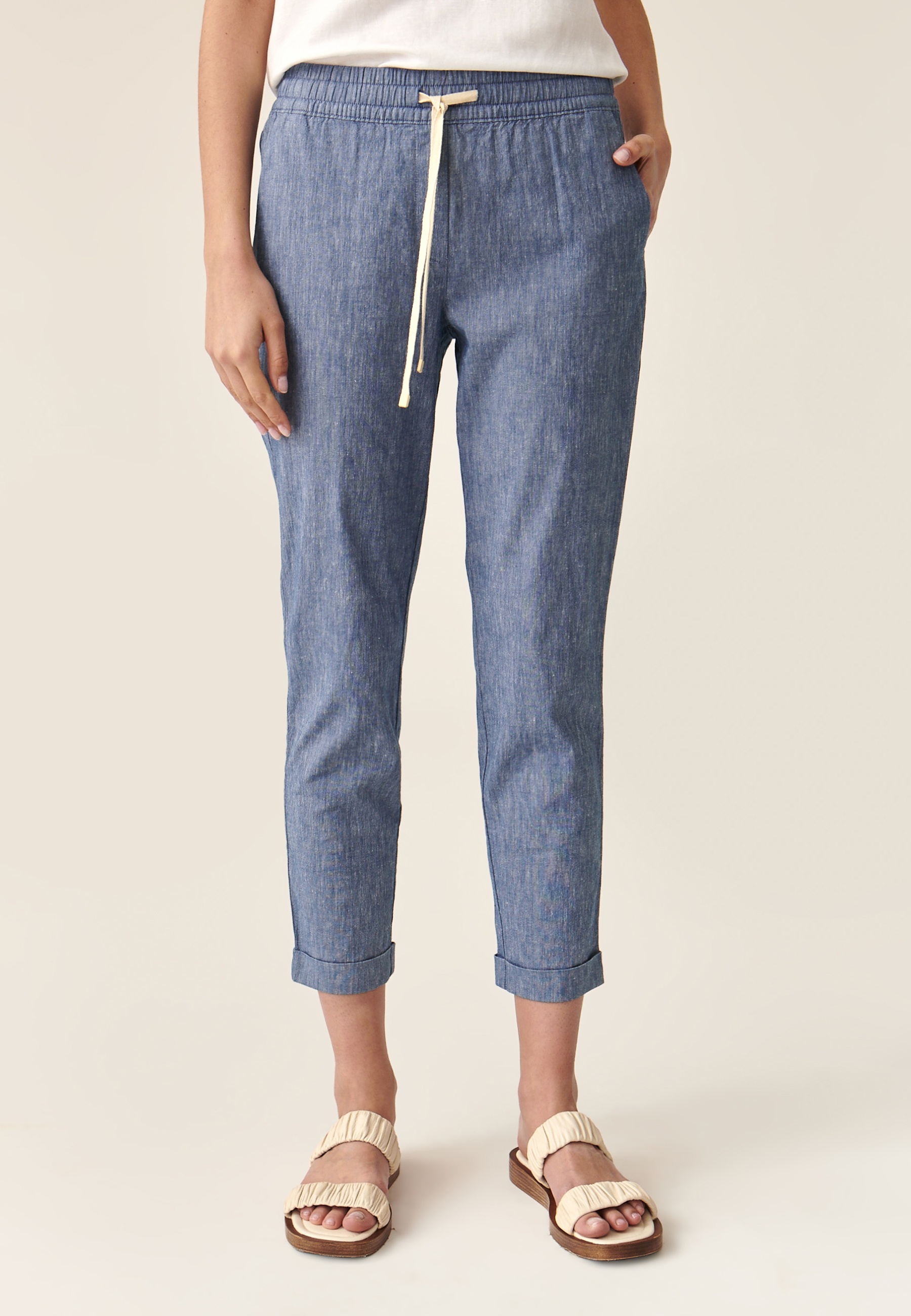 LÁTKOVÉ NOHAVICE S VYHRNUTÍM NIKOLI