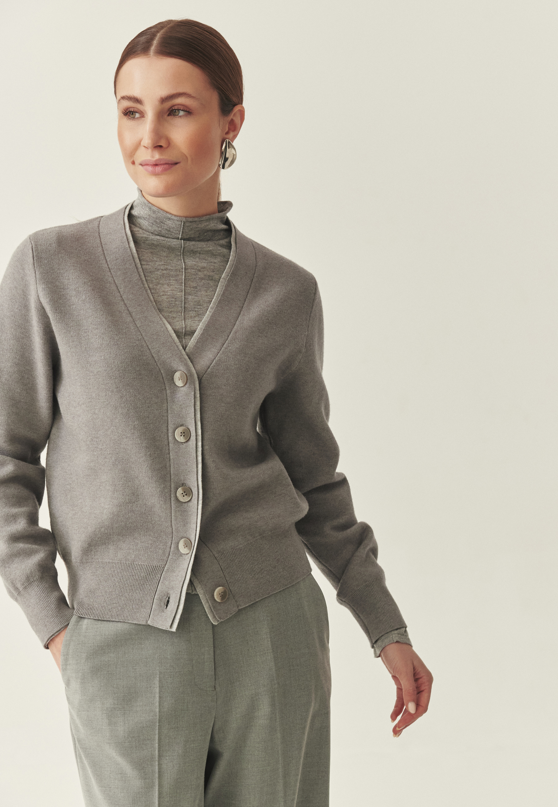 KARDIGAN Z WISKOZĄ LENZING™ ECOVERO® - NIXIE SZARY 2