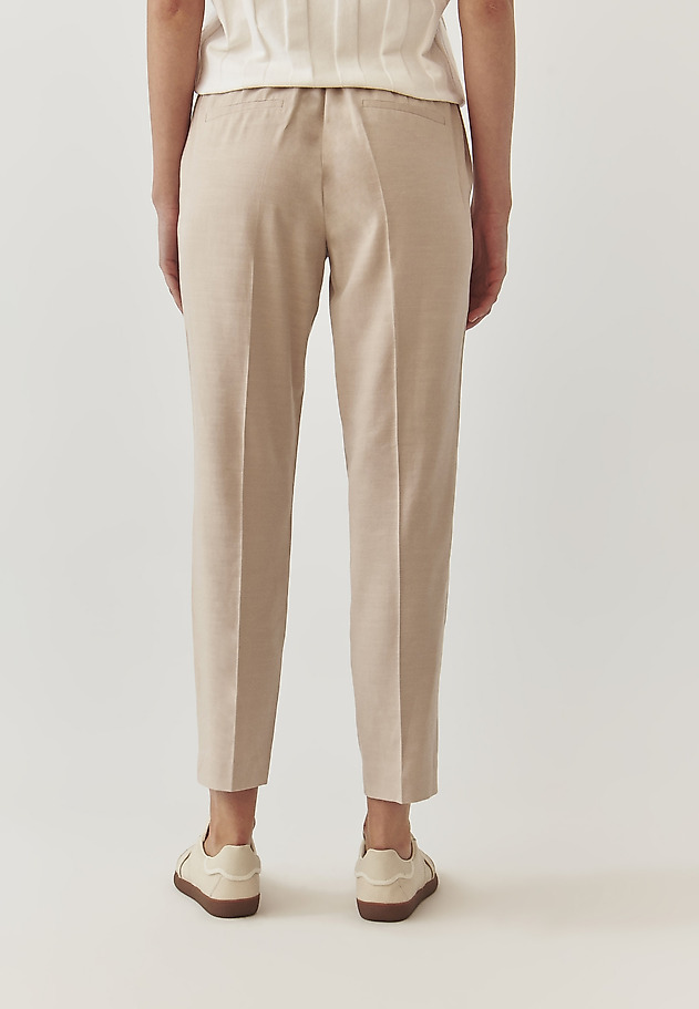LADIES’ PANTS WITH ELASTIC AROUND THE WAIST - MILTI LADIES’ PANTS WITH ELASTIC AROUND THE WAIST - MILTI BEŻOWY 3