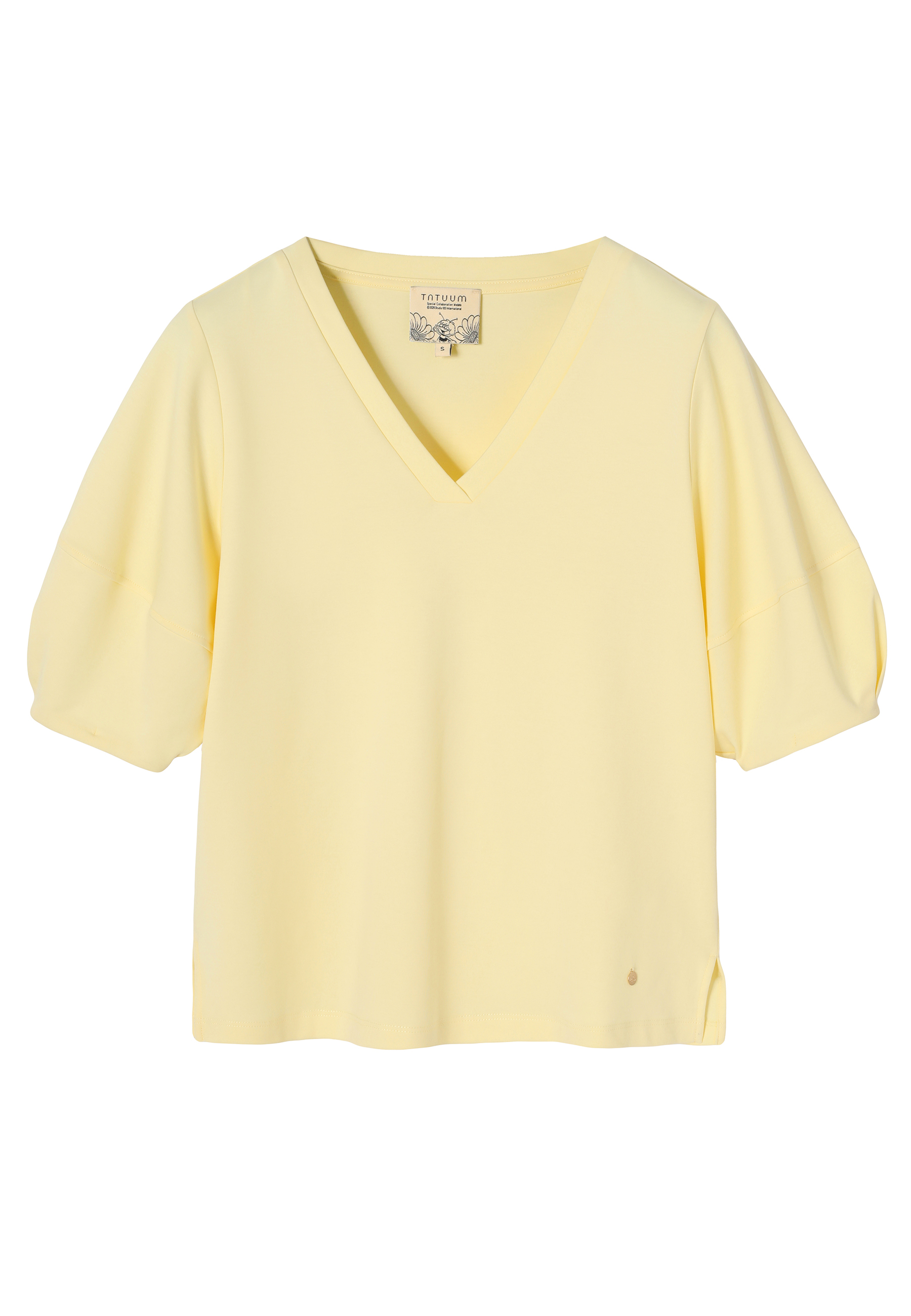 BLOUSE WITH PUFFED SLEEVES - BEESA 1 YELLOW 2