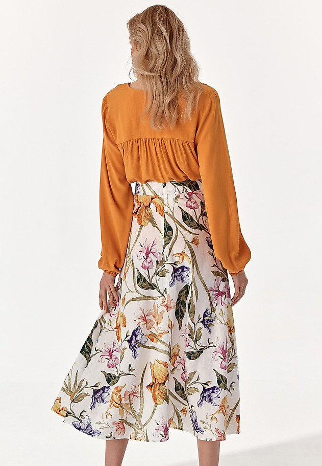 LADIES' BLOUSE WITH PUFFED SLEEVES MELANELA LADIES' BLOUSE WITH PUFFED SLEEVES MELANELA BEIGE 2