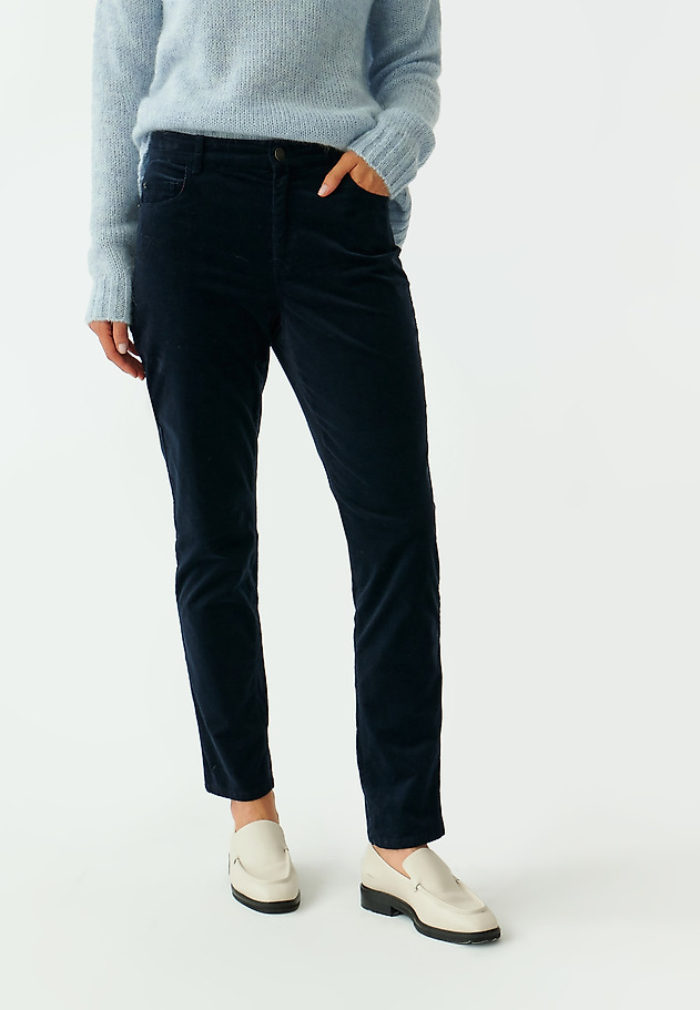 LADIES’ CORDUROY TROUSERS ZORIA LADIES’ CORDUROY TROUSERS ZORIA GRANATOWY 2