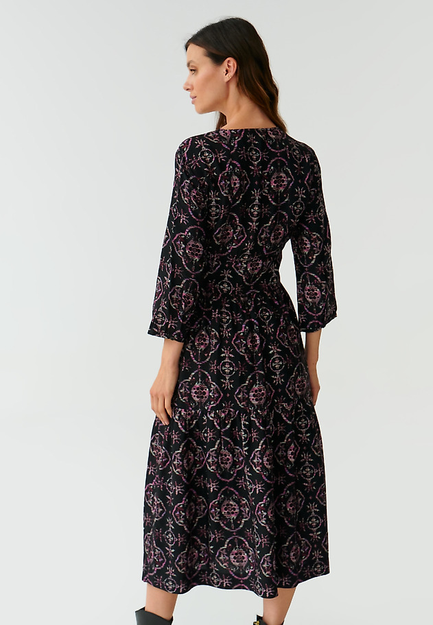 PATTERNED LADIES’ DRESS WITH 3/4 SLEEVES KAMDI 1 PATTERNED LADIES’ DRESS WITH 3/4 SLEEVES KAMDI 1 MULTIKOLOR 3