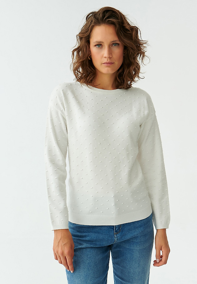 LADIES’ POLKA-DOT SWEATER EWELA LADIES’ POLKA-DOT SWEATER EWELA ECRU 3