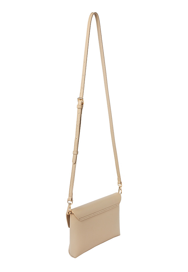 BEIGE CLUTCH BAG WITH CHAIN — ENVEL BEIGE CLUTCH BAG WITH CHAIN — ENVEL ECRU 2