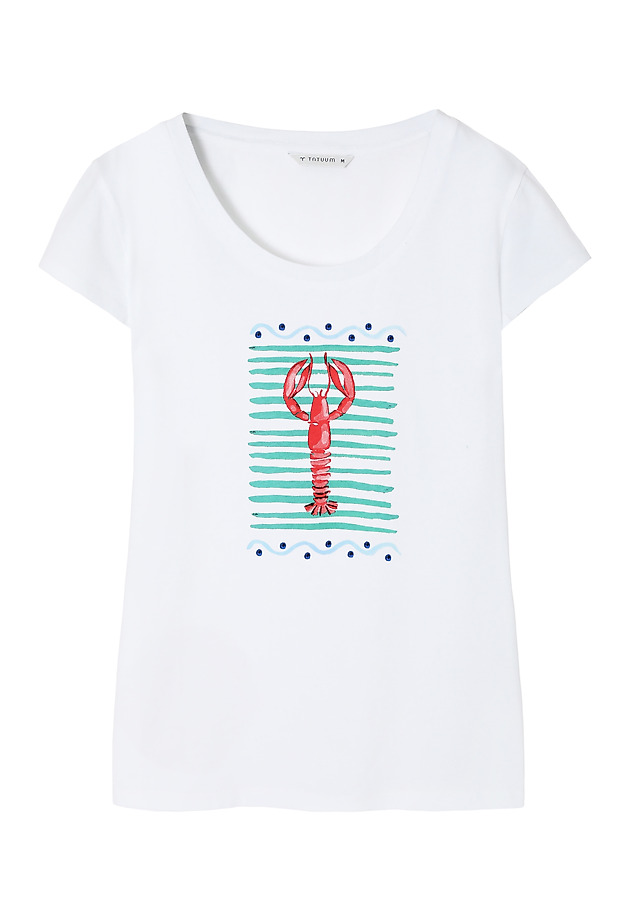 FITTED LADIES’ T-SHIRT IN MARINE PRINT - ANTONIA 2 FITTED LADIES’ T-SHIRT IN MARINE PRINT - ANTONIA 2 BIAŁY 5